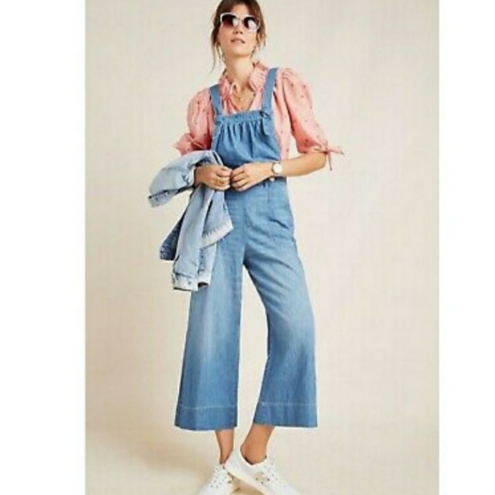 Pilcro and the Letterpress Wide Leg Casual Overalls